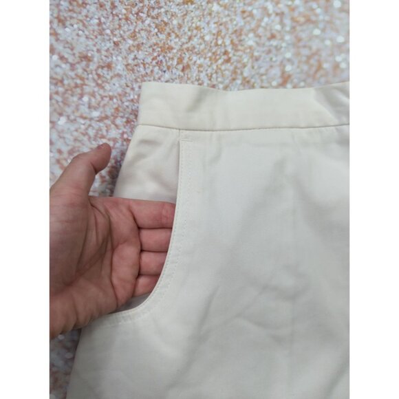 Vintage Le Coq Sportif Womens XS 2/4 Tennis skirt White Embroidered Logo Zip - Picture 6 of 9